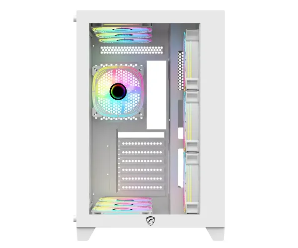 PC Power ICEBERG V2 White With 650W PSU AND 10 FANS Gaming Case