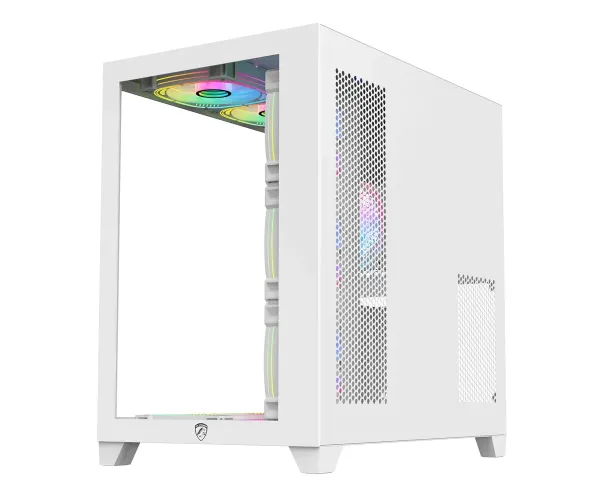 PC Power ICEBERG V2 White With 650W PSU AND 10 FANS Gaming Case
