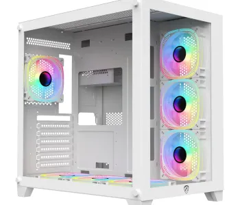 PC Power ICEBERG V2 White With 650W PSU AND 7 FANS Gaming Case