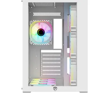 PC Power ICEBERG V2 White With 650W PSU AND 7 FANS Gaming Case