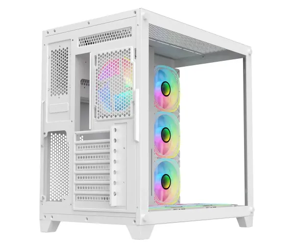 PC Power ICEBERG V2 White With 650W PSU AND 7 FANS Gaming Case