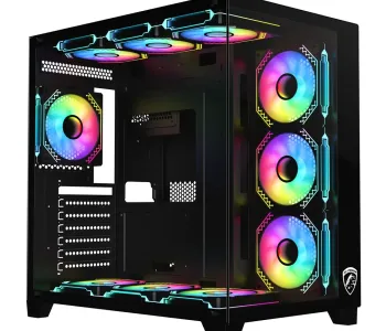 PC Power ICEBERG V3 Black With 650W PSU AND 10 FANS Gaming Casing