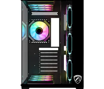 PC Power ICEBERG V3 Black With 650W PSU AND 10 FANS Gaming Casing