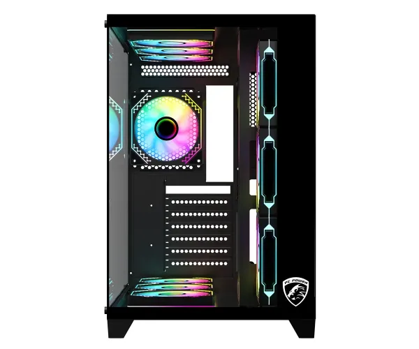 PC Power ICEBERG V3 Black With 650W PSU AND 10 FANS Gaming Casing