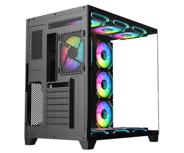 PC Power ICEBERG V3 Black With 650W PSU AND 10 FANS Gaming Casing
