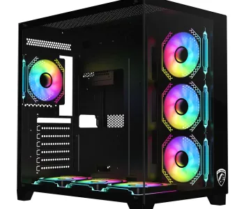 PC Power ICEBERG V3 Black With 650W PSU AND 7 FANS Gaming Casing