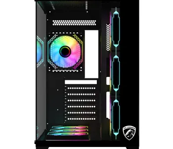 PC Power ICEBERG V3 Black With 650W PSU AND 7 FANS Gaming Casing