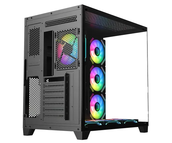 PC Power ICEBERG V3 Black With 650W PSU AND 7 FANS Gaming Casing