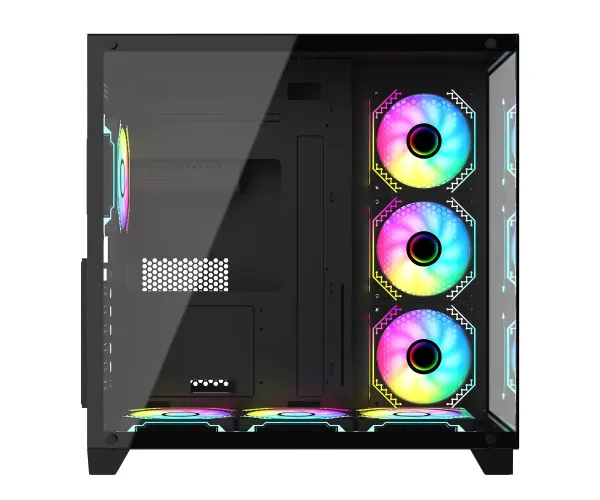 PC Power ICEBERG V3 Black With 650W PSU AND 7 FANS Gaming Casing