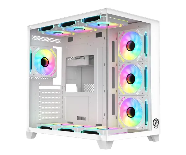 PC Power ICEBERG V3 White Gaming Casing With 10 FANS