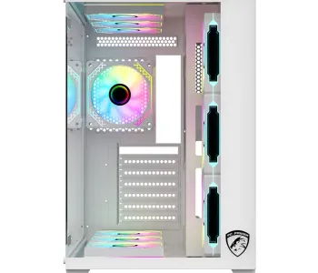 PC Power ICEBERG V3 White With 650W PSU AND 10 FANS Gaming Casing