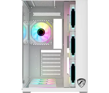 PC Power ICEBERG V3 White With 650W PSU AND 7 FANS Gaming Casing