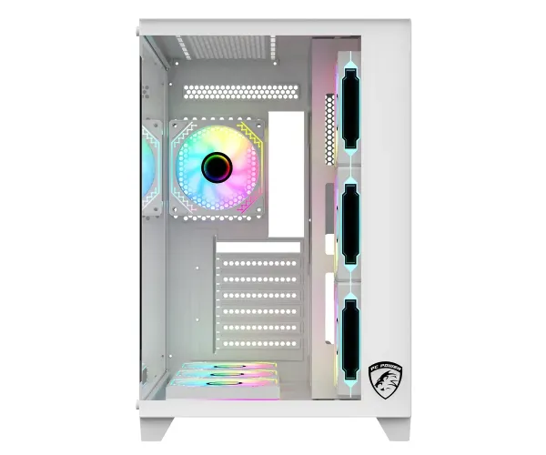 PC Power ICEBERG V3 White With 650W PSU AND 7 FANS Gaming Casing