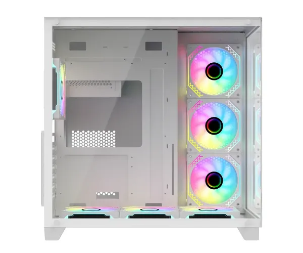 PC Power ICEBERG V3 White With 650W PSU AND 7 FANS Gaming Casing