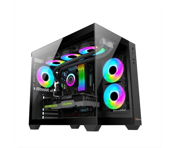 PC POWER ICELAND BK Casing With 6 FANS and 650W PSU  