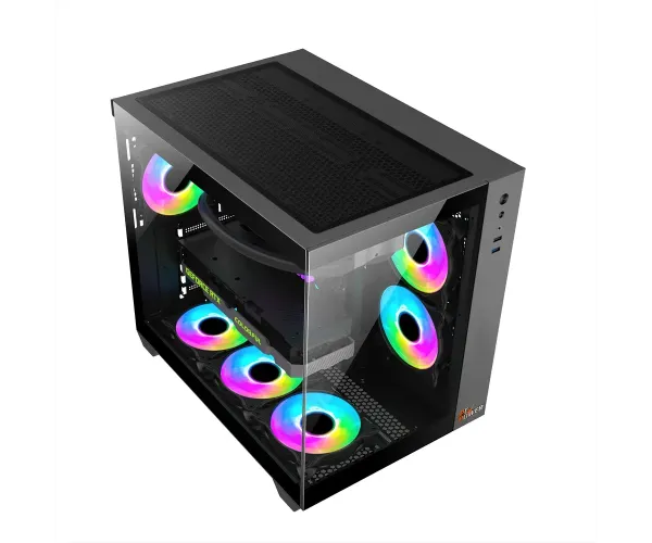 PC POWER ICELAND BK Casing With 6 FANS and 650W PSU  