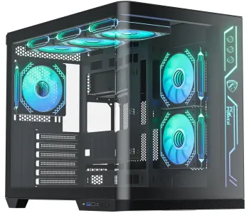 PC Power Iceland Edge BK Casing With 6 FANS and 850W 80+ GOLD PSU