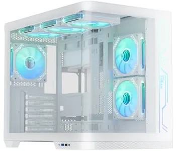 PC Power Iceland Edge WH Casing With 6 FANS and 850W 80+ GOLD PSU