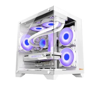 PC POWER OCEAN VIEW V1 WH M-ATX GAMING CASING