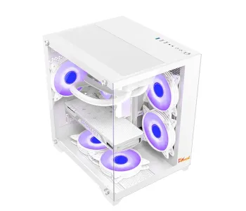 PC POWER OCEAN VIEW V1 WH M-ATX GAMING CASING