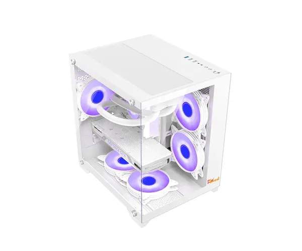 PC POWER OCEAN VIEW V1 WH M-ATX GAMING CASING