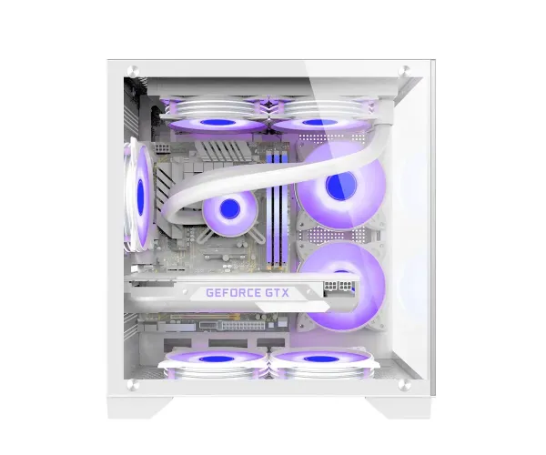 PC POWER OCEAN VIEW V1 WH M-ATX GAMING CASING