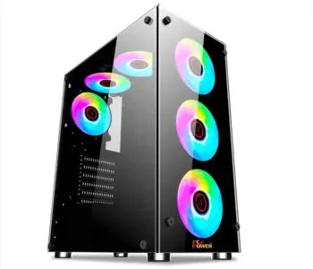 PC Power Crystal Glass Elite PP-GS2404 Elite ATX Gaming Casing