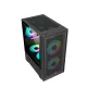 PC POWER DARK FLOW MESH X2 GAMING CASING BK WITH 3 ARGB FAN
