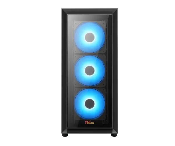 PC Power Crystal Glass V3 BK ATX Desktop Gaming Casing