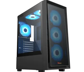 PC Power PP-GS2404V3 Mesh BK Crystal Mesh V3 Desktop Gaming Casing