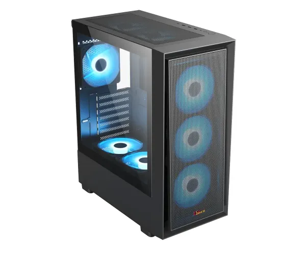 PC Power PP-GS2404V3 Mesh BK Crystal Mesh V3 Desktop Gaming Casing
