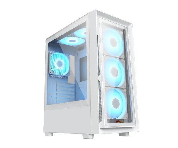 PC Power Crystal Glass V3 WH ATX Desktop Gaming Casing