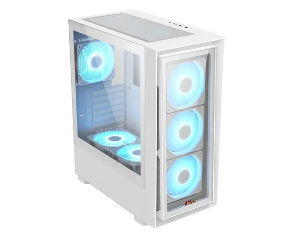 PC Power Crystal Glass V3 WH ATX Desktop Gaming Casing