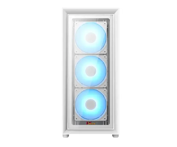 PC Power Crystal Glass V3 WH ATX Desktop Gaming Casing
