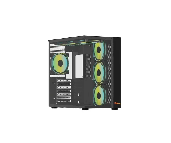 PC Power PP-H40 V2 BK ICEBERG V2 Black Desktop Gaming Casing
