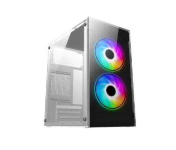 PC POWER CRYSTAL GLASS MINI M-ATX DESKTOP CASING (WITH POWER SUPPLY) 