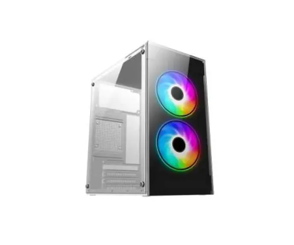 PC POWER CRYSTAL GLASS MINI M-ATX DESKTOP CASING (WITH POWER SUPPLY) 