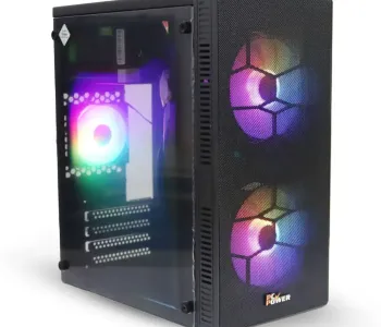 PC Power PP-X2601 BK Micro ATX Spider Web Mesh Computer Case