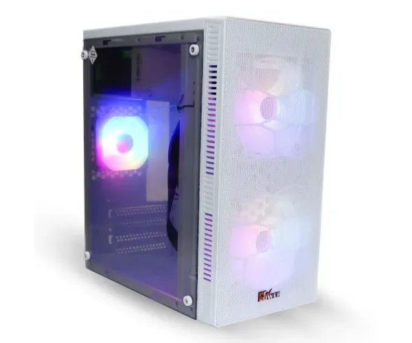 PC Power PP-X2601 WH Micro Atx Spider Web Mesh Computer Case