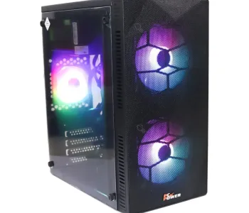 PC Power PP-X2603 BK Micro-Atx Shattered Web Mesh Computer Case