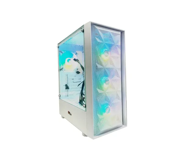 PC Power PP-GS2402 WH Wind Fury Mesh White Desktop Gaming Casing