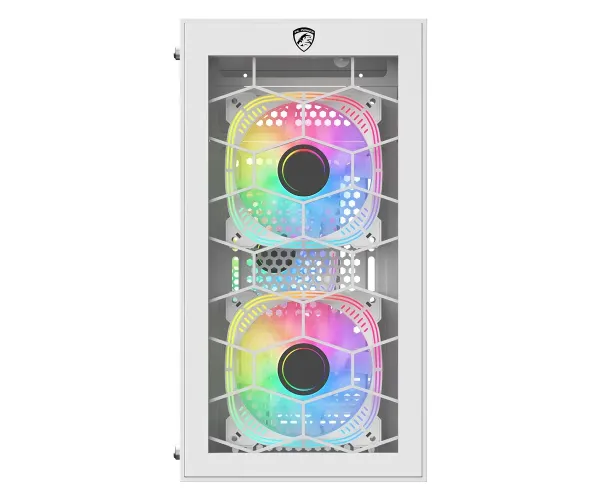 PC Power Spider Web Crystal Mini WH With 230W PSU & 3 FANS Gaming Case