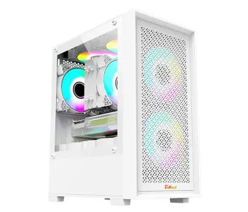 PC POWER WHITE FLOW MESH X2 GAMING CASING WH WITH PSU
