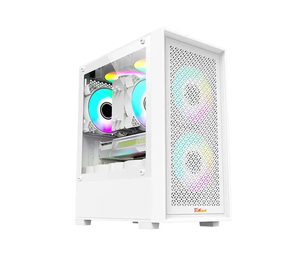PC POWER WHITE FLOW MESH X2 GAMING CASING WH WITH PSU