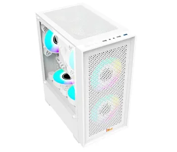PC POWER WHITE FLOW MESH X2 GAMING CASING WH WITH PSU
