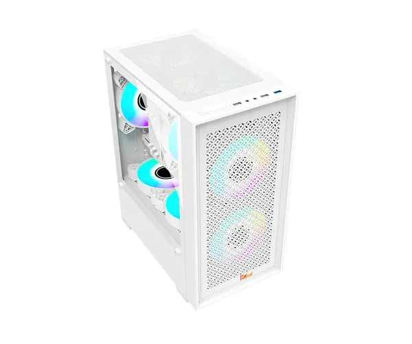 PC POWER WHITE FLOW MESH X2 GAMING CASING WH WITH PSU