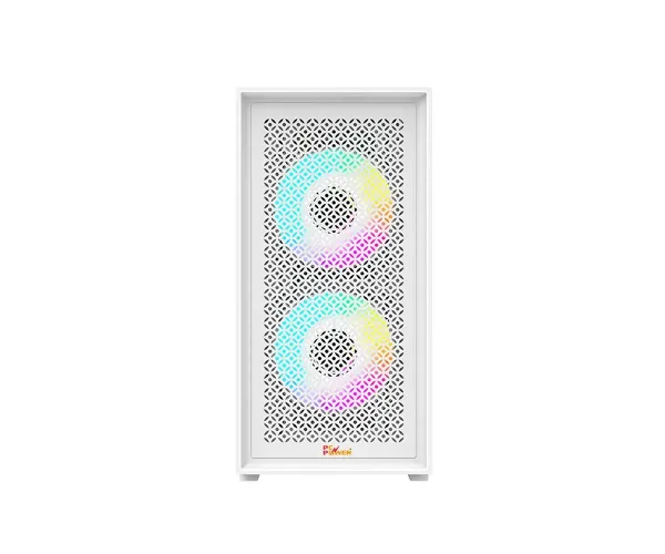 PC POWER WHITE FLOW MESH X2 GAMING CASING WH WITH PSU