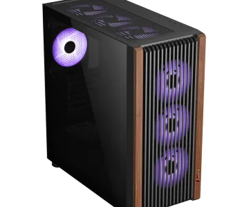 PC POWER WOOD MESH BK Casing With 4 FANS and 550W PSU  