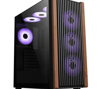 PC POWER WOOD MESH BK Casing With 6 FANS 