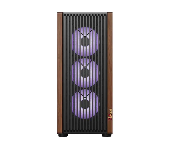 PC POWER WOOD MESH BK Casing With 4 FANS 